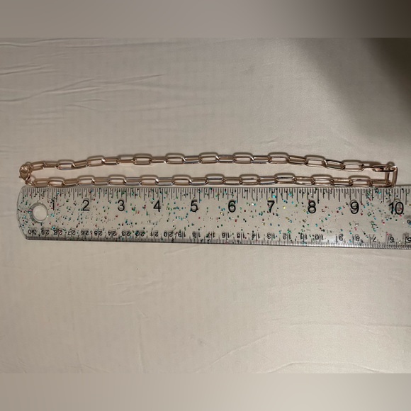 Set of 3 of Paperclip Chain Link Necklaces- 1 ea Gold, Rose-gold & Silver - Picture 9 of 9